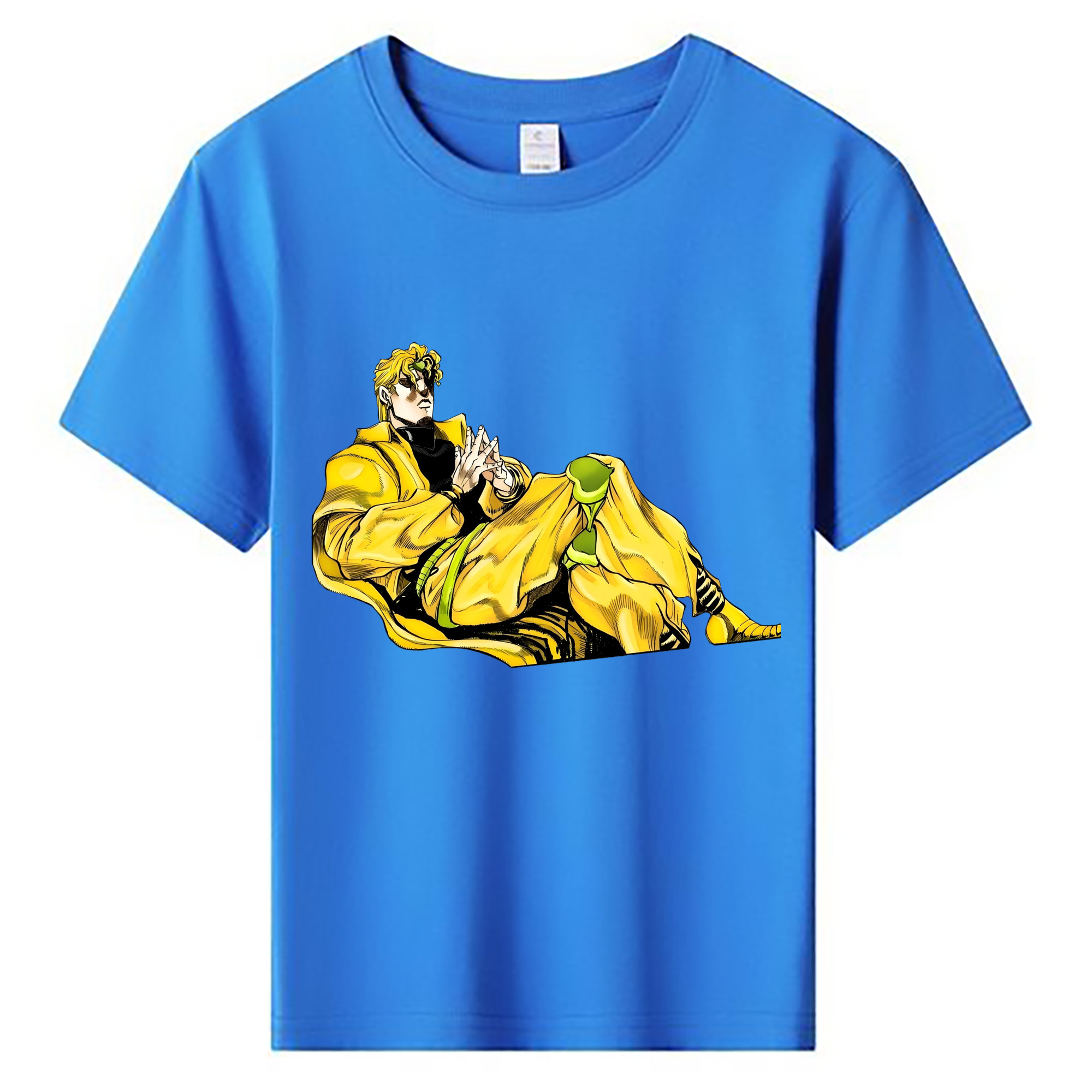 （画像用） ジョジョの奇妙な冒険 ディオ?ブランドー JoJo's Bizarre Adventure Dio Brando 綿100％キッズTシャツ（フロントプリント）